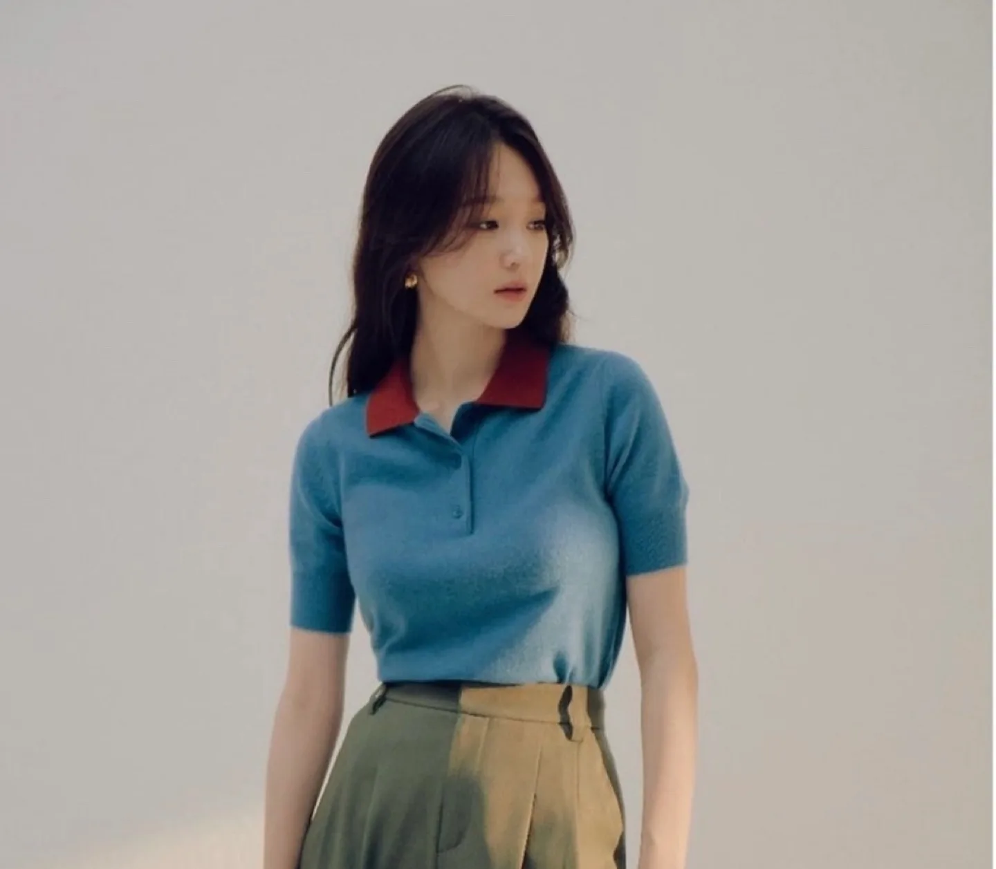 여성 폴로 니트 티셔츠