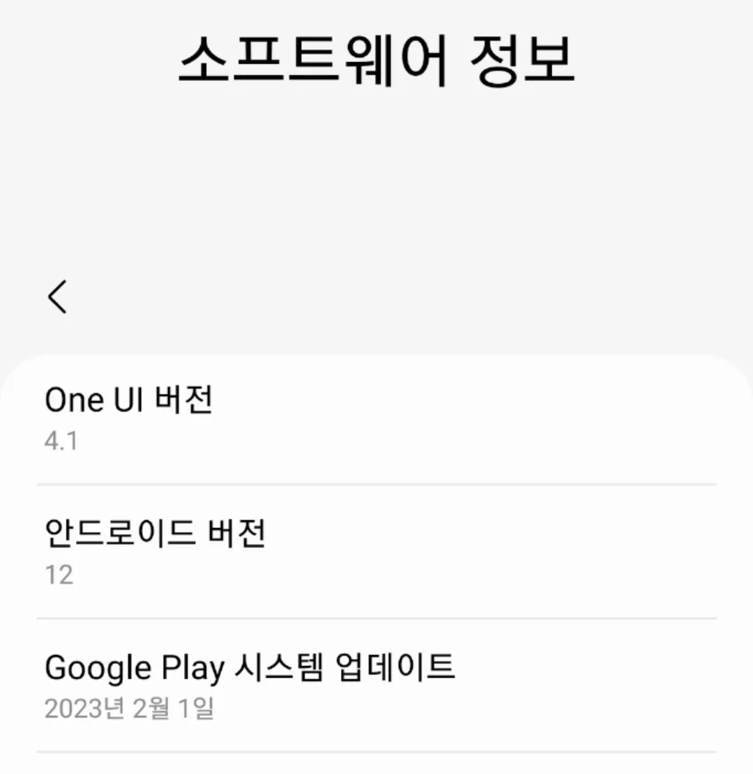 안드로이드 12 버전 정보