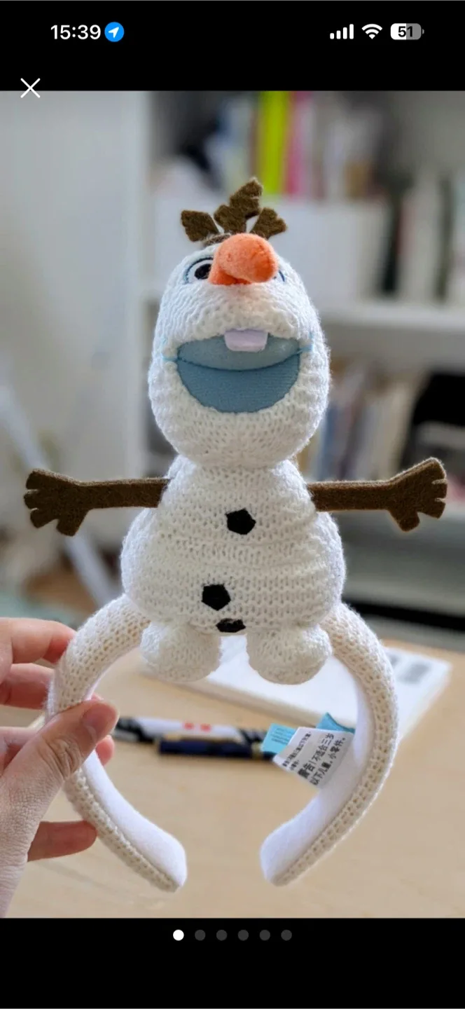 올라프 인형 머리띠
