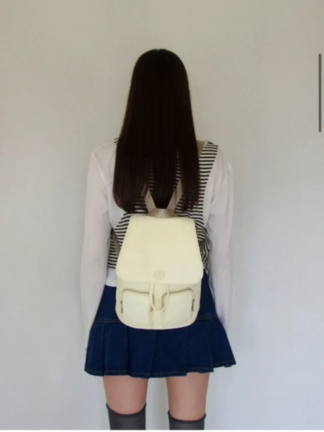 아이보리색 미니 백팩