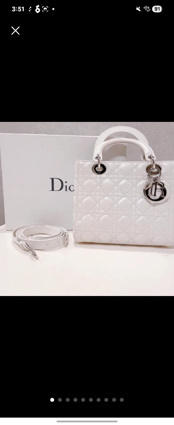 Lady Dior 가방 화이트