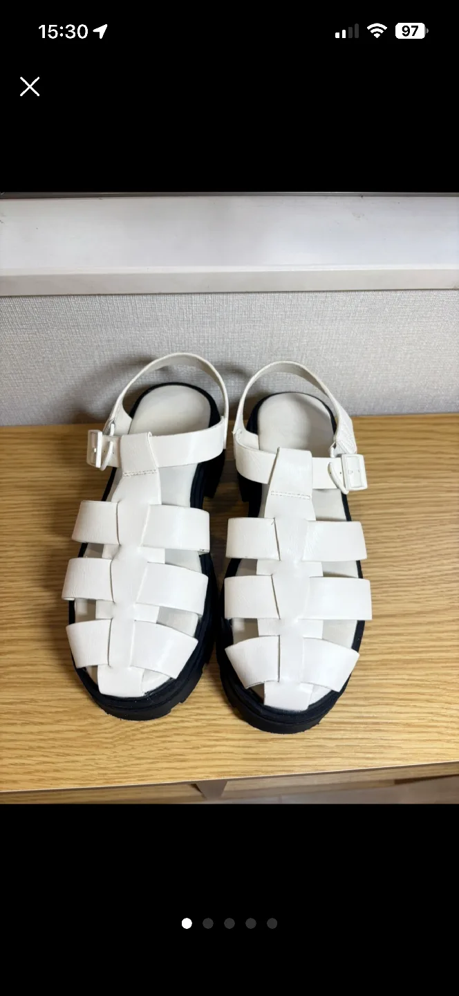 흰색 샌들 240mm